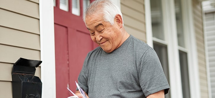 A man checking his mailbox 